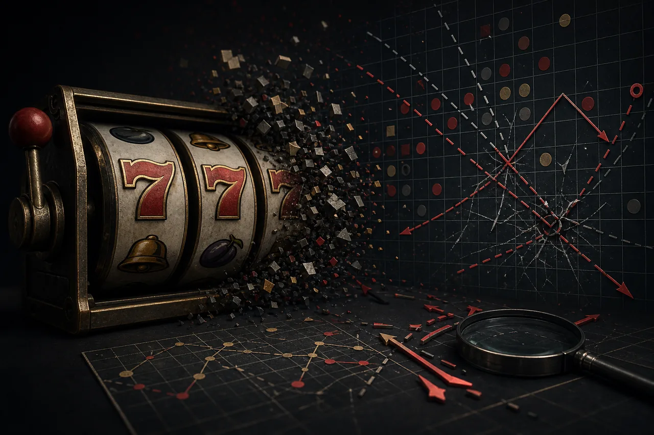 Ilustrasi mesin slot dan pola probabilitas yang pecah